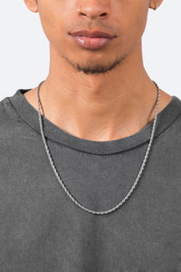 A3 Long Rope Chain - Silver