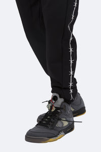 Barbed Wire Sweatpants - Black