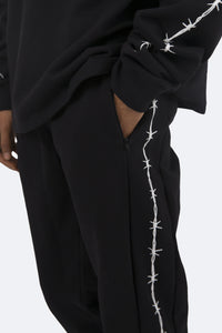 Barbed Wire Sweatpants - Black