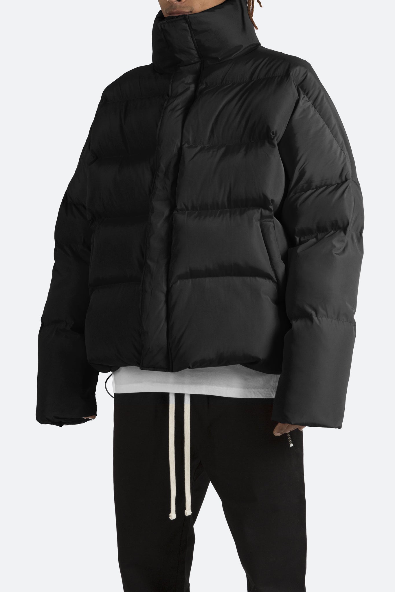 Basic Puffer Jacket - Black – mnmlkods.la