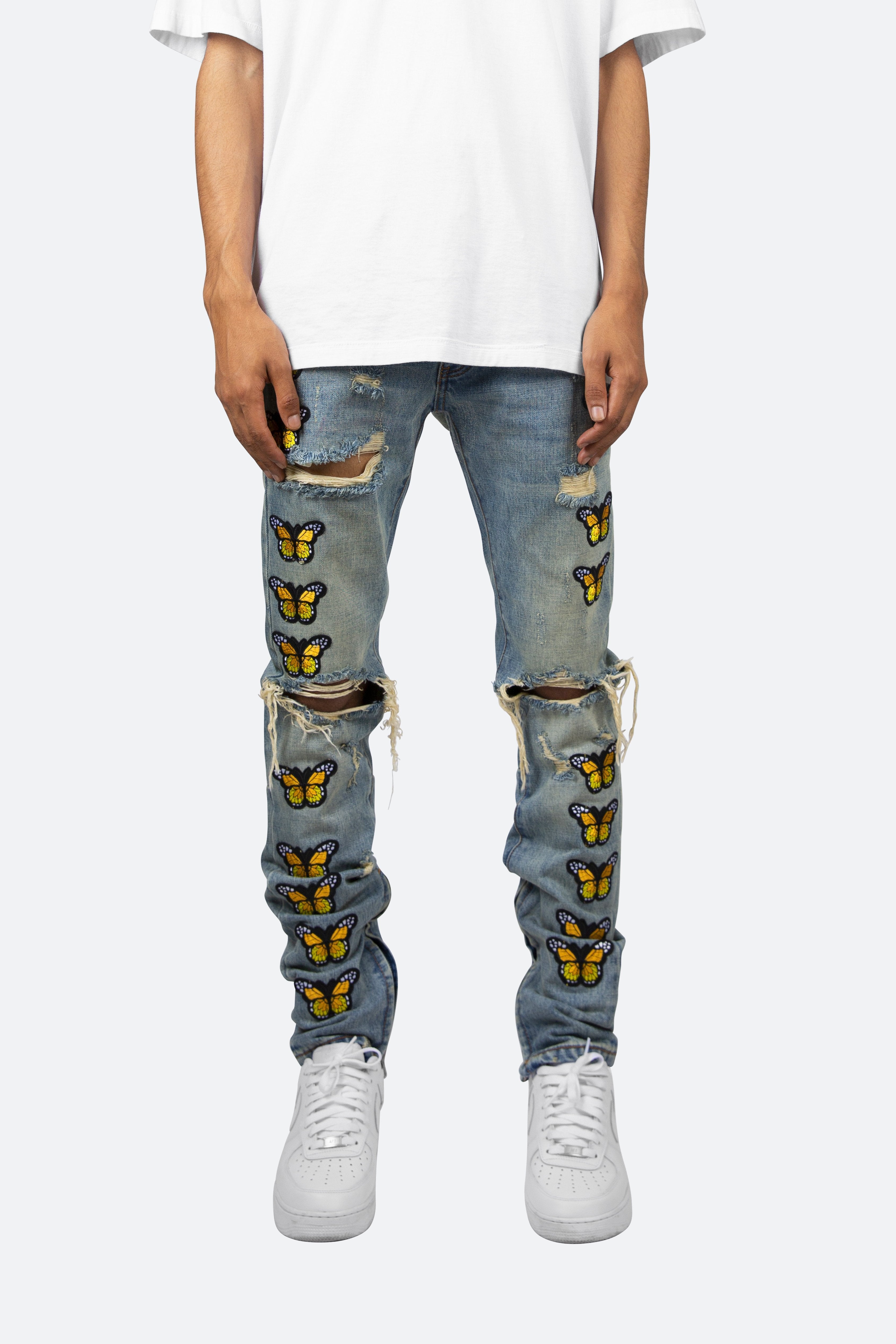 MR NEARLY★butterfly denim MR18 M188 Butterfly Denim - Blue – mnmlkods.la